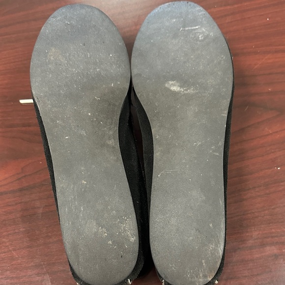 Minnetonka vintage Black suede Moccasin fringe with beaded thunderbird size 7.5 - Picture 7 of 8